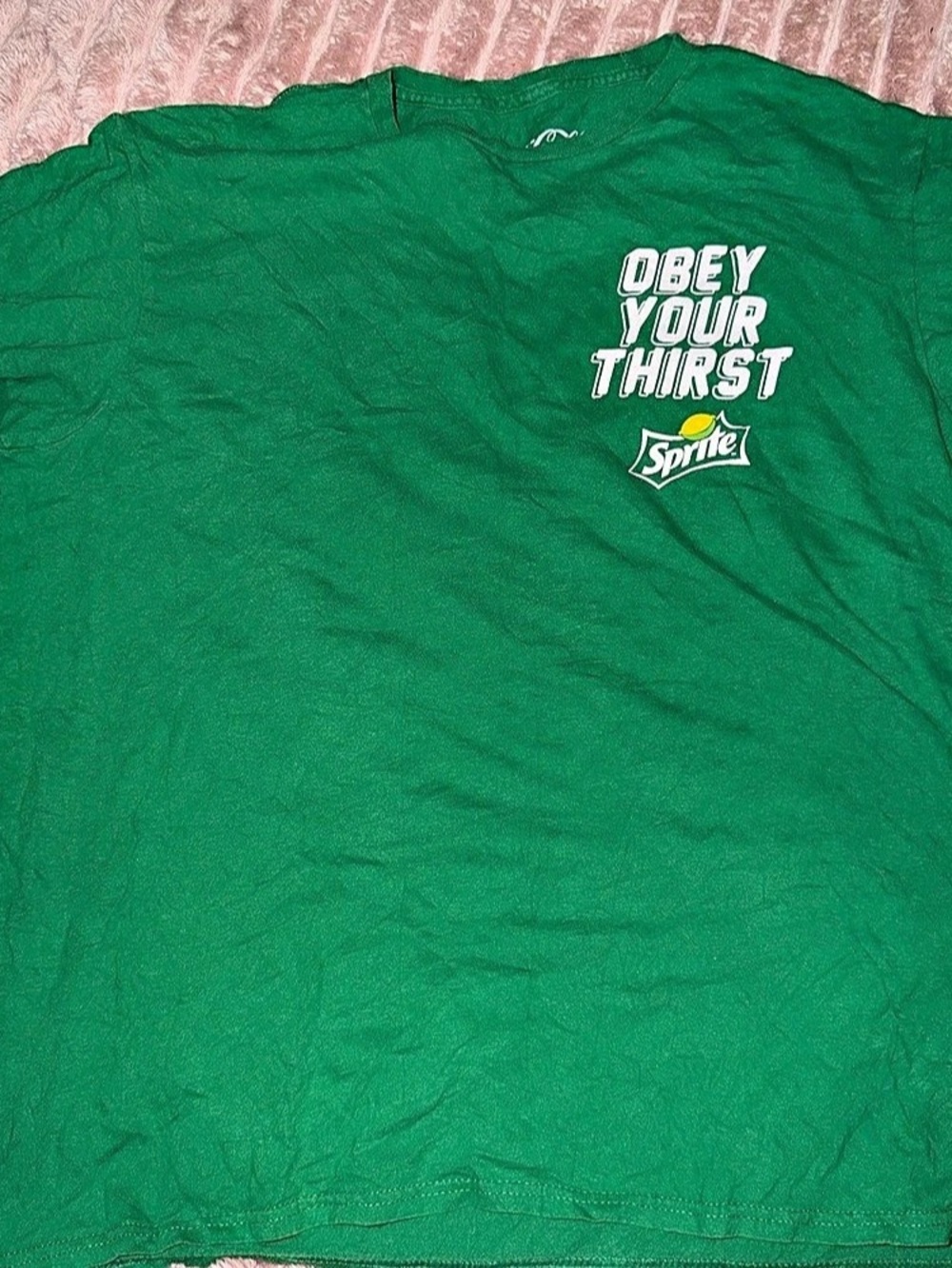 Coca-Cola Sprite Graphic T-Shirt Green Size Large
